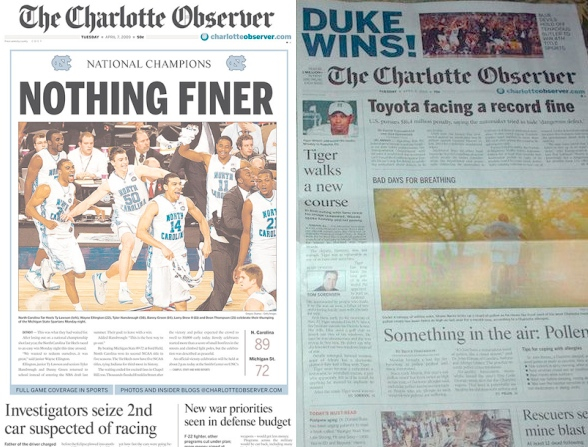 the charlotte observer font. of The Charlotte Observer